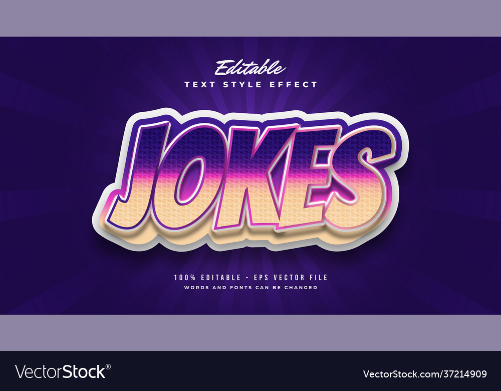 Bold colorful text effect with cartoon style