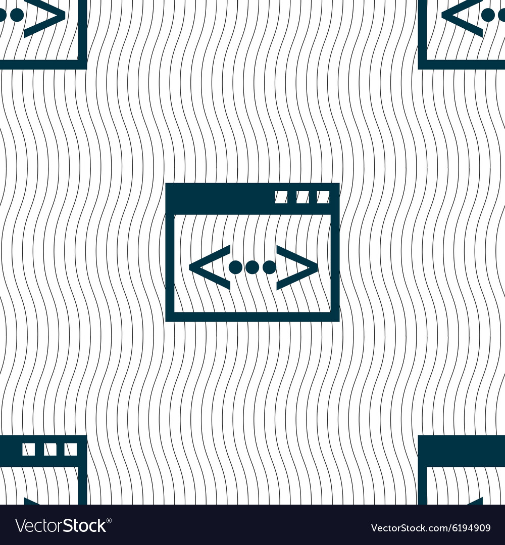 Code sign icon programmer symbol seamless pattern