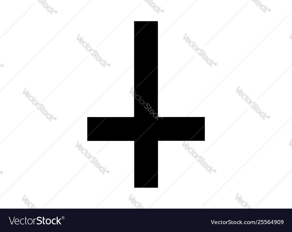 Cross saint peter or petrine isolated Royalty Free Vector