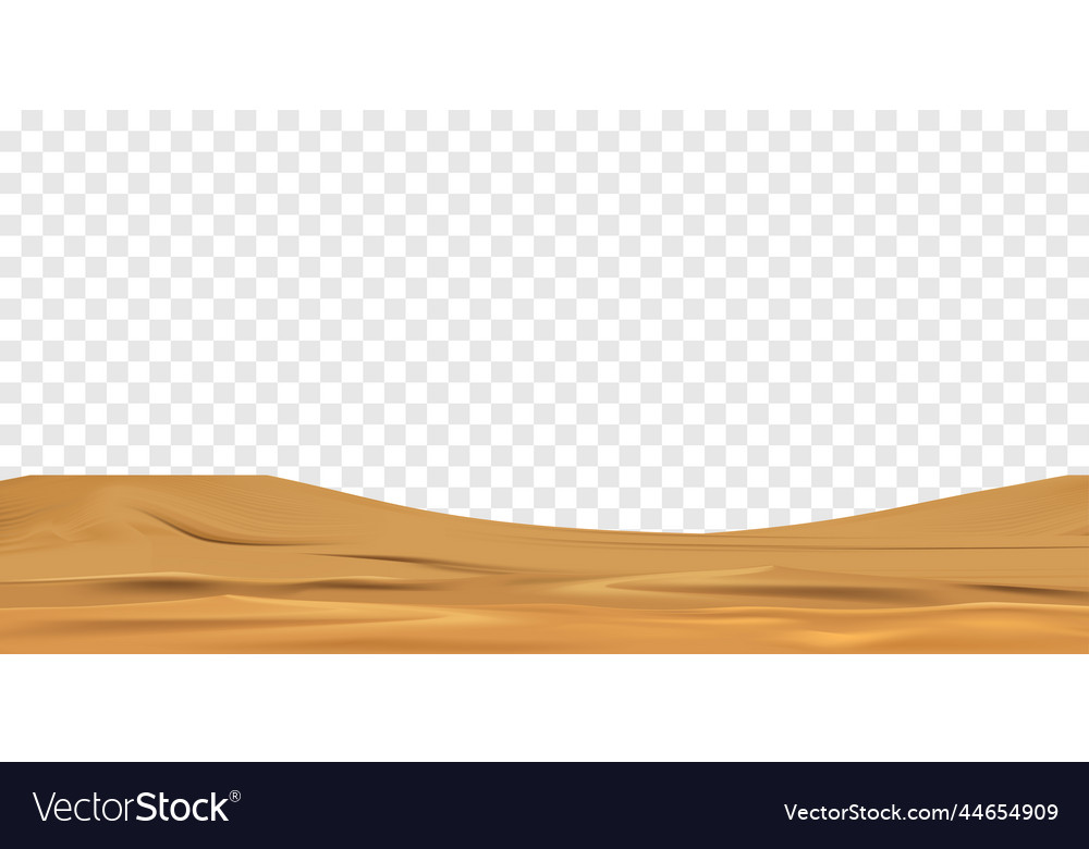 Desert sand landscape isolated on transparent vector image