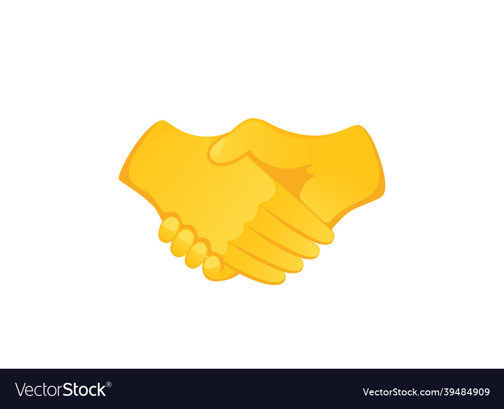 Handshake Emoji. Two Hands Partnership. Deal. Vector Stock Vector