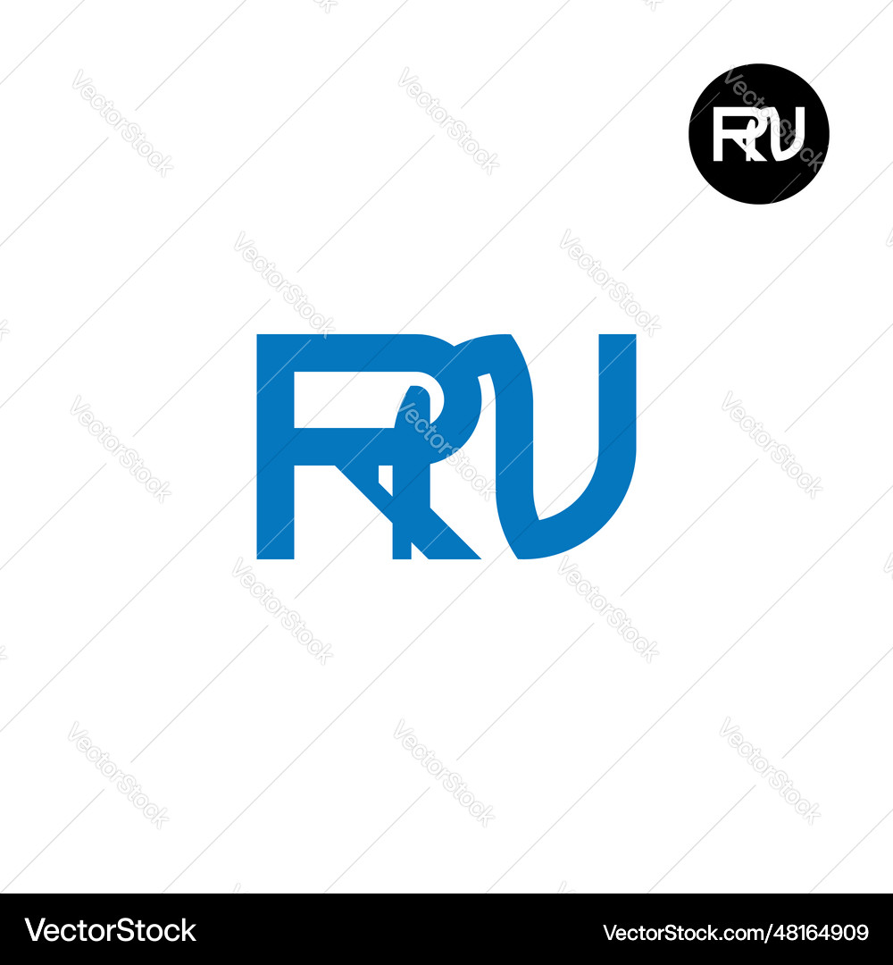Letter rn monogram logo design Royalty Free Vector Image