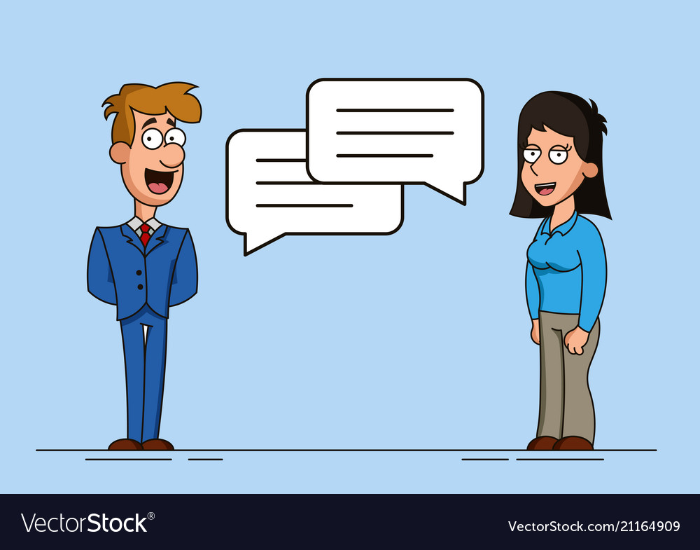 Man and woman or two workers are engaged in Vector Image