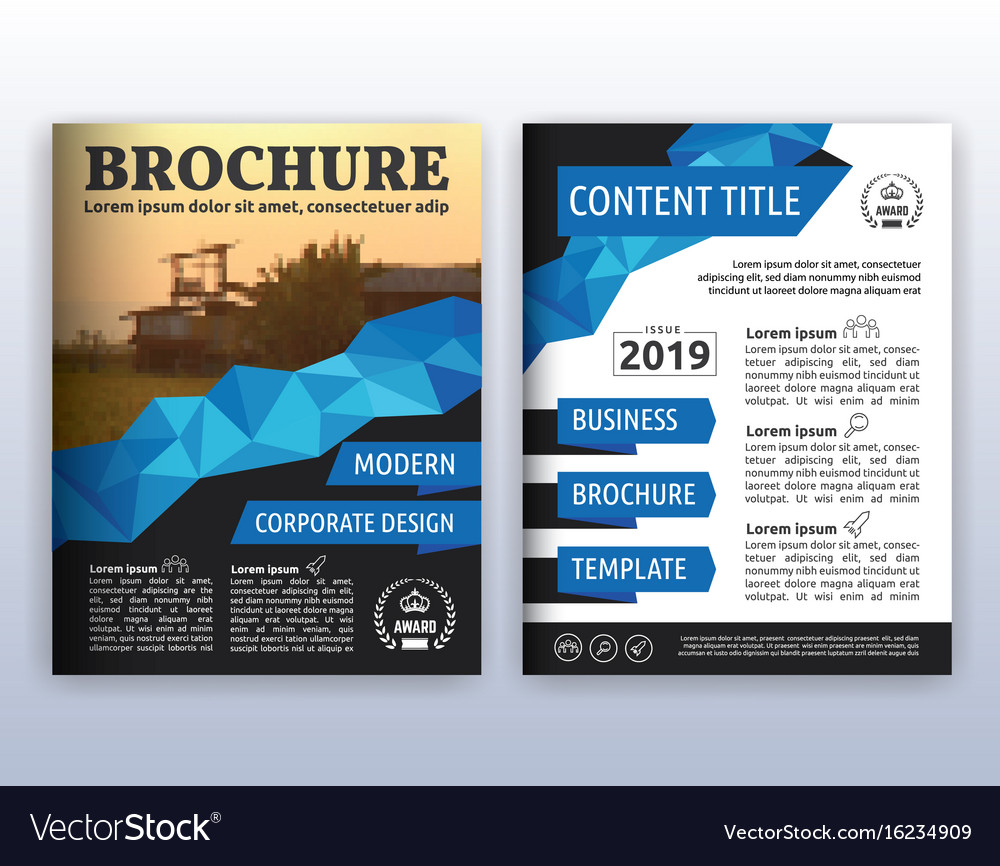 Modern Corporate Business Flyer Layout Design Vector Image