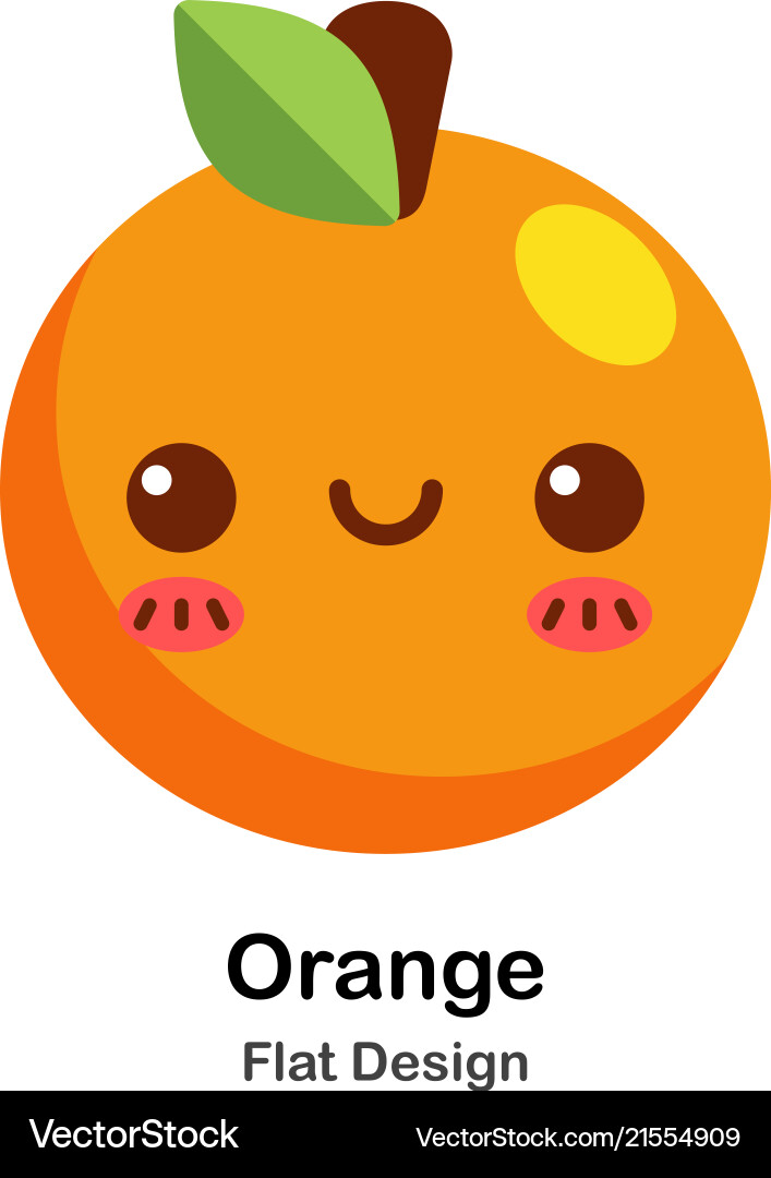 Orange flat icon Royalty Free Vector Image - VectorStock