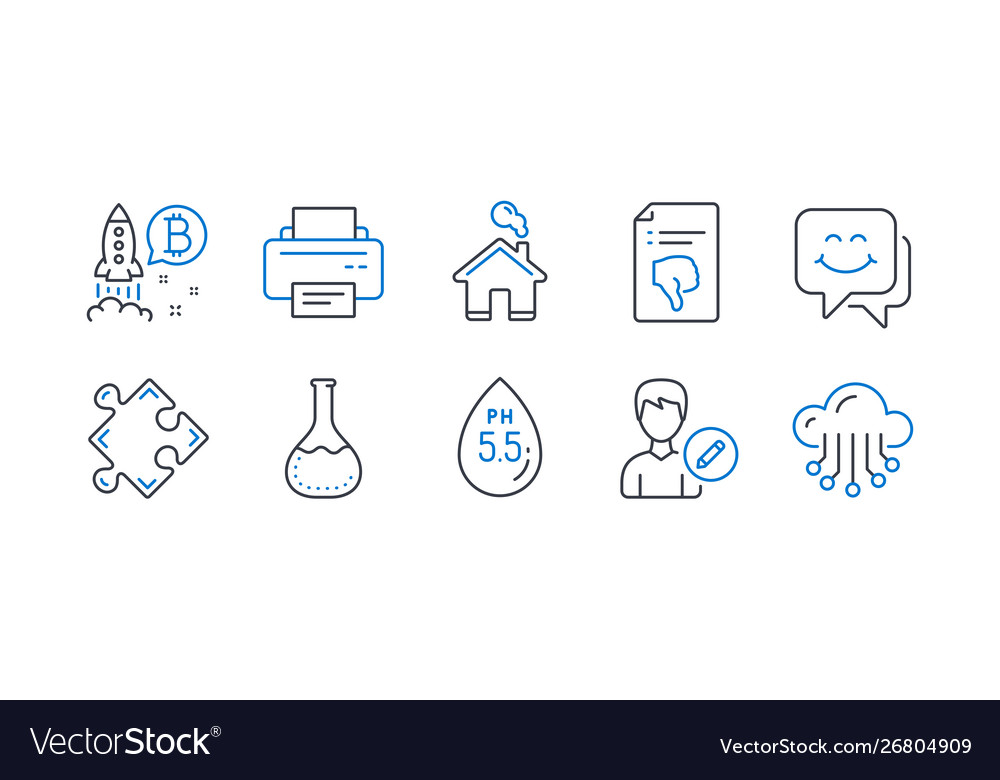 Set technology icons such as smile face vector image Set technology icons such as smile face