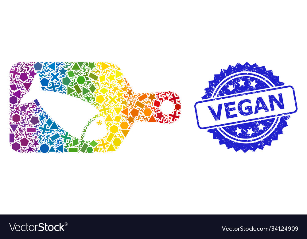 Textured vegan stamp seal and lgbt colored