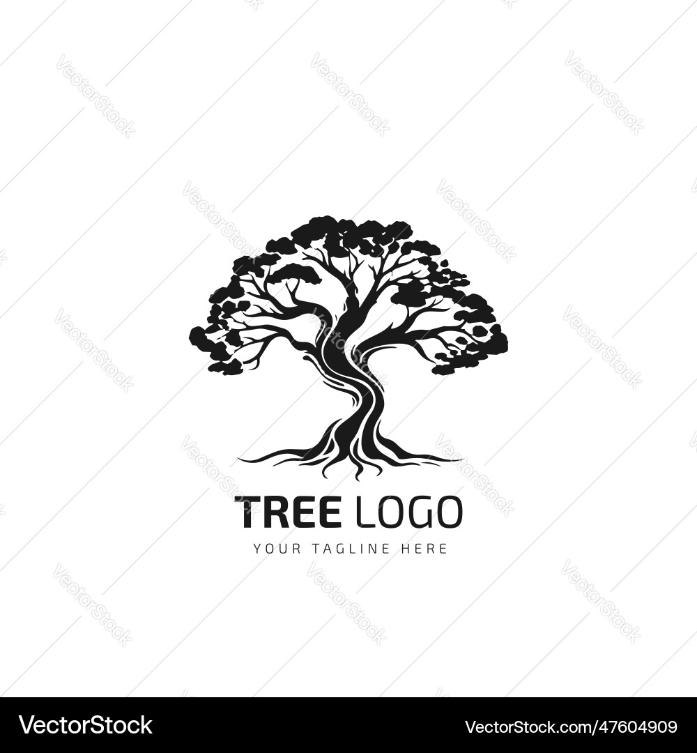Tree logo design icon template isolated Royalty Free Vector