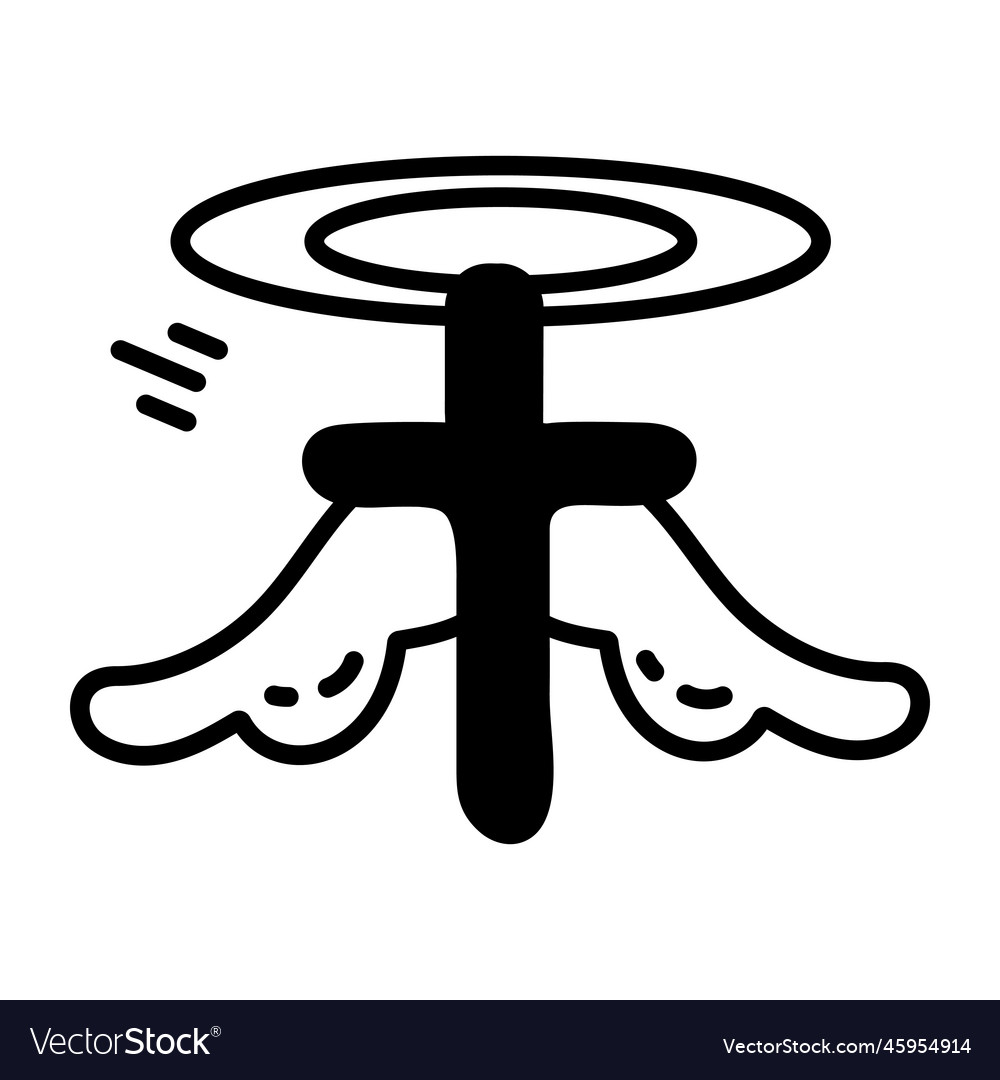 Angel Cross Royalty Free Vector Image - Vectorstock