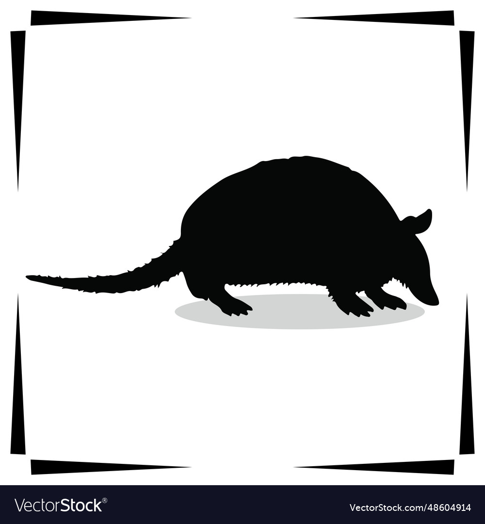 Armadillo silhouette handdrawn