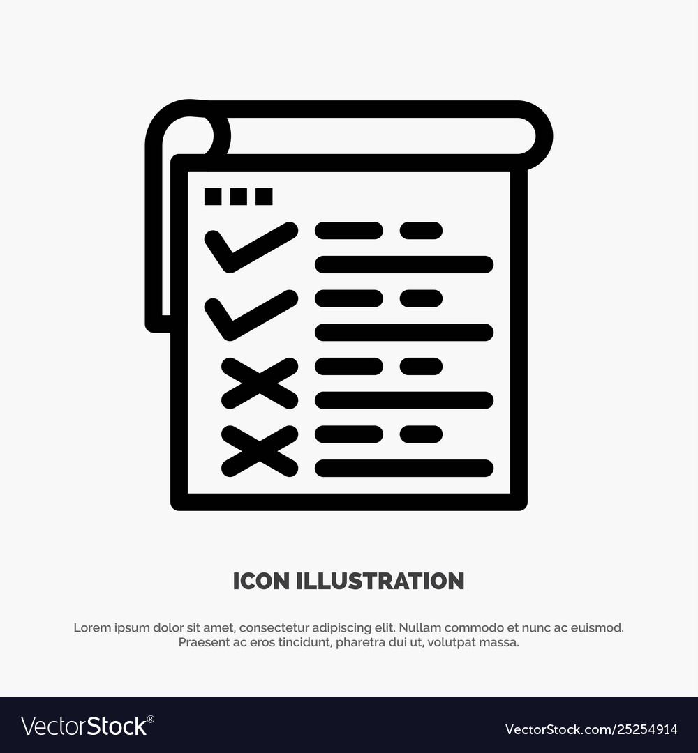 Prüfliste Prüfbericht Qa Zeilensymbol vector image Prüfliste Prüfbericht Qa Zeilensymbol