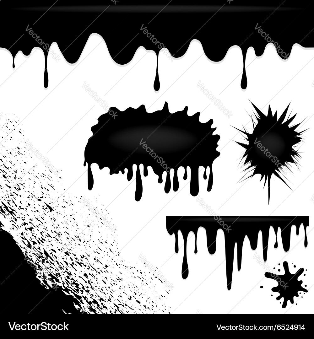 Dark ink splatters Royalty Free Vector Image - VectorStock