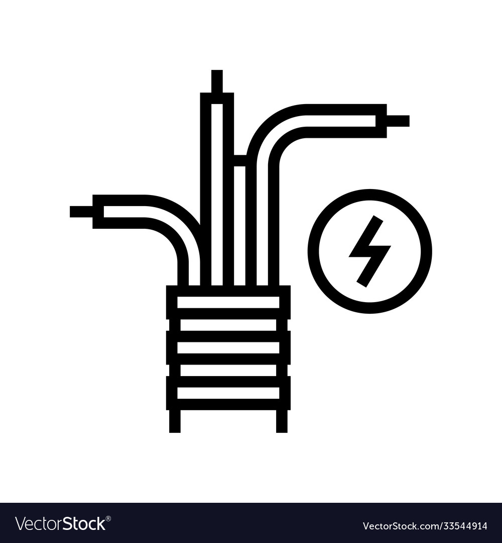 Symbol der Stromleitung