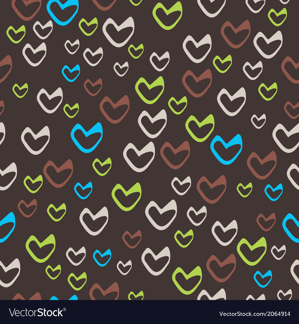 Romantic seamless pattern with hearts