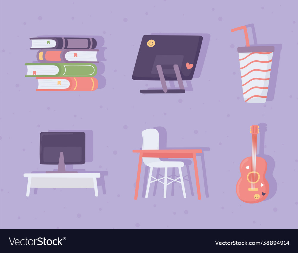 Set books and computer