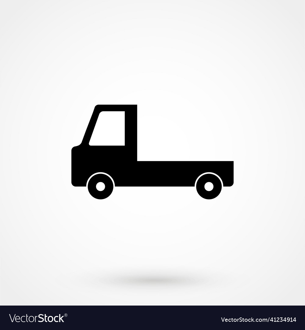 Truck icon on white background