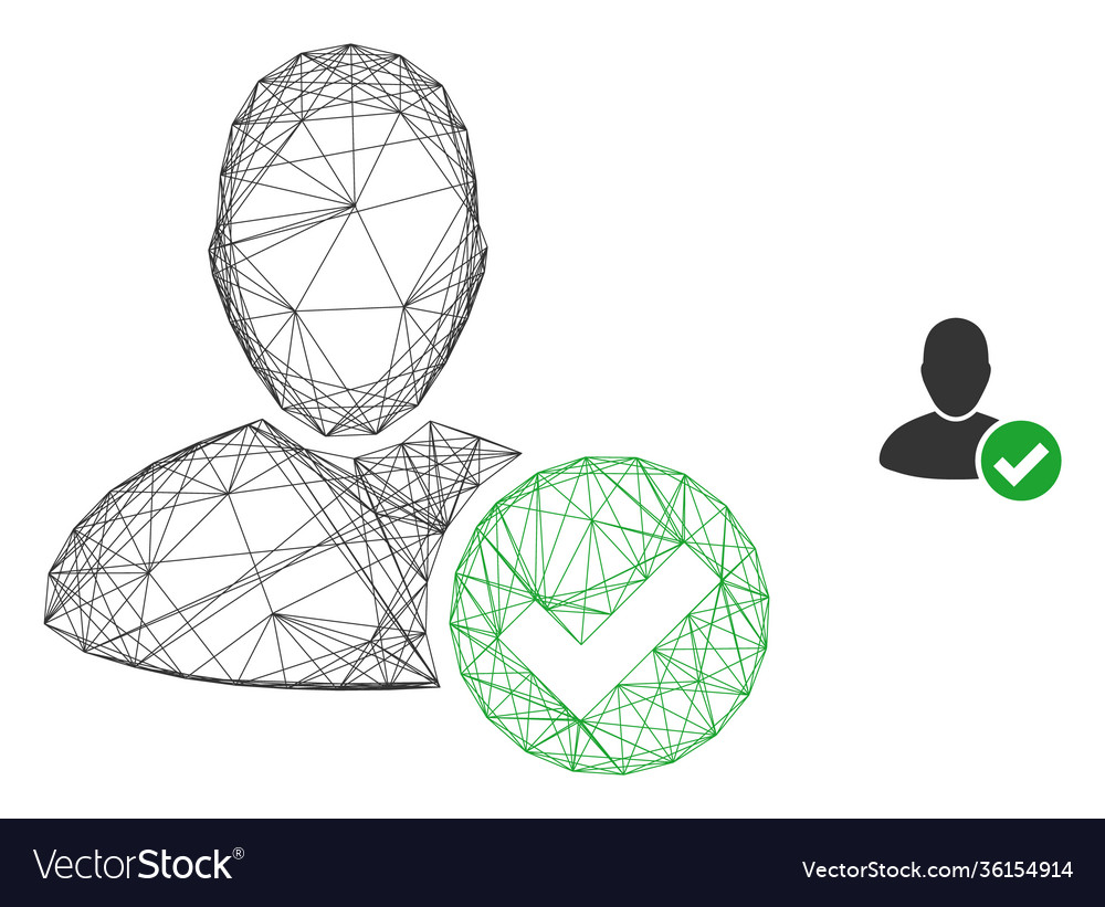 Web network valid user icon vector image Web network valid user icon