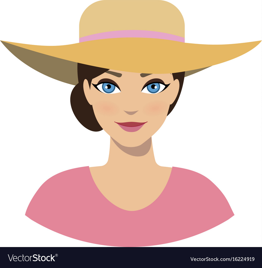 Avatar Icon Of Girl In A Baseball Cap Stock Vector, Royalty-Free