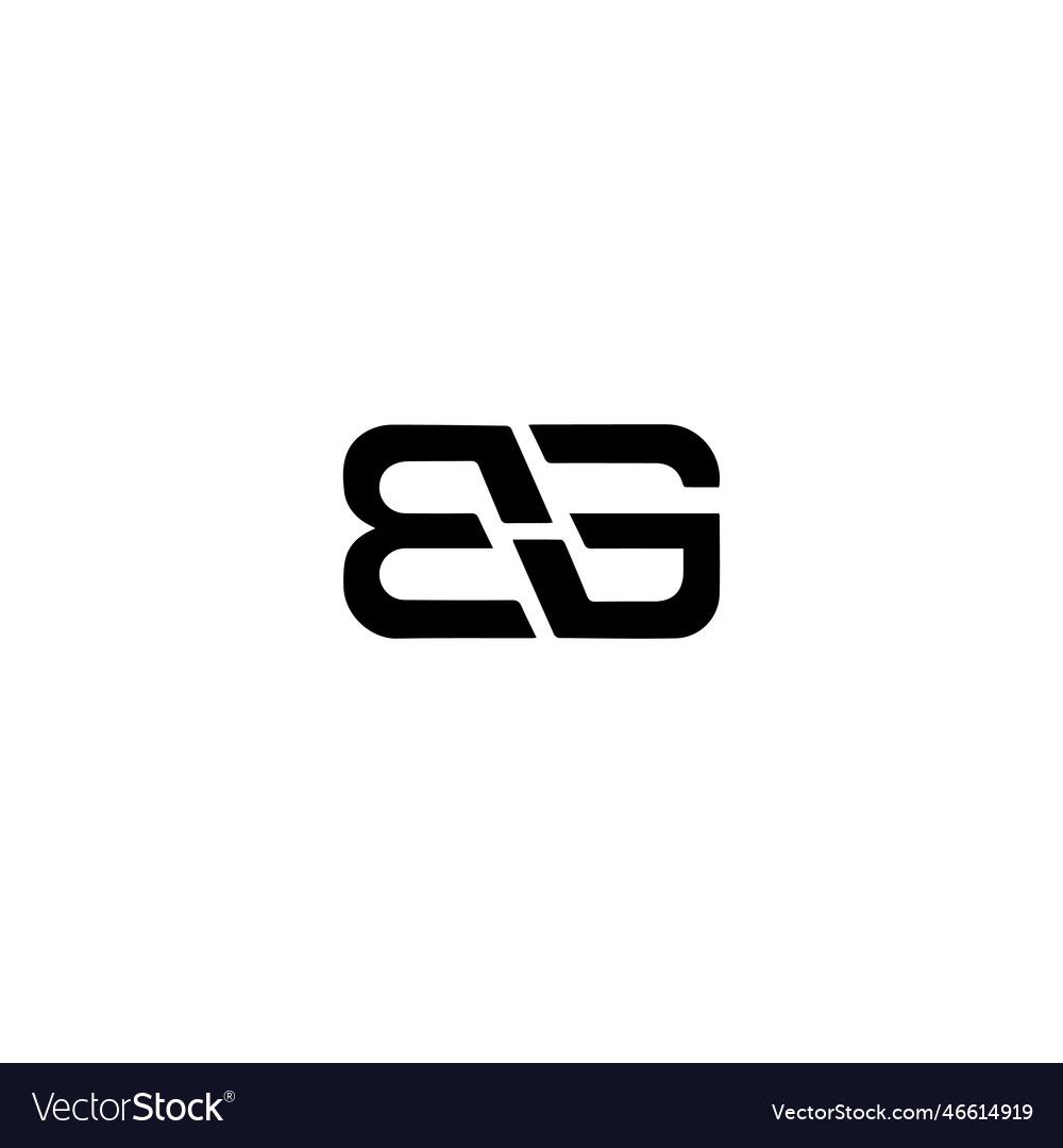 Bg initial letters logo Royalty Free Vector Image