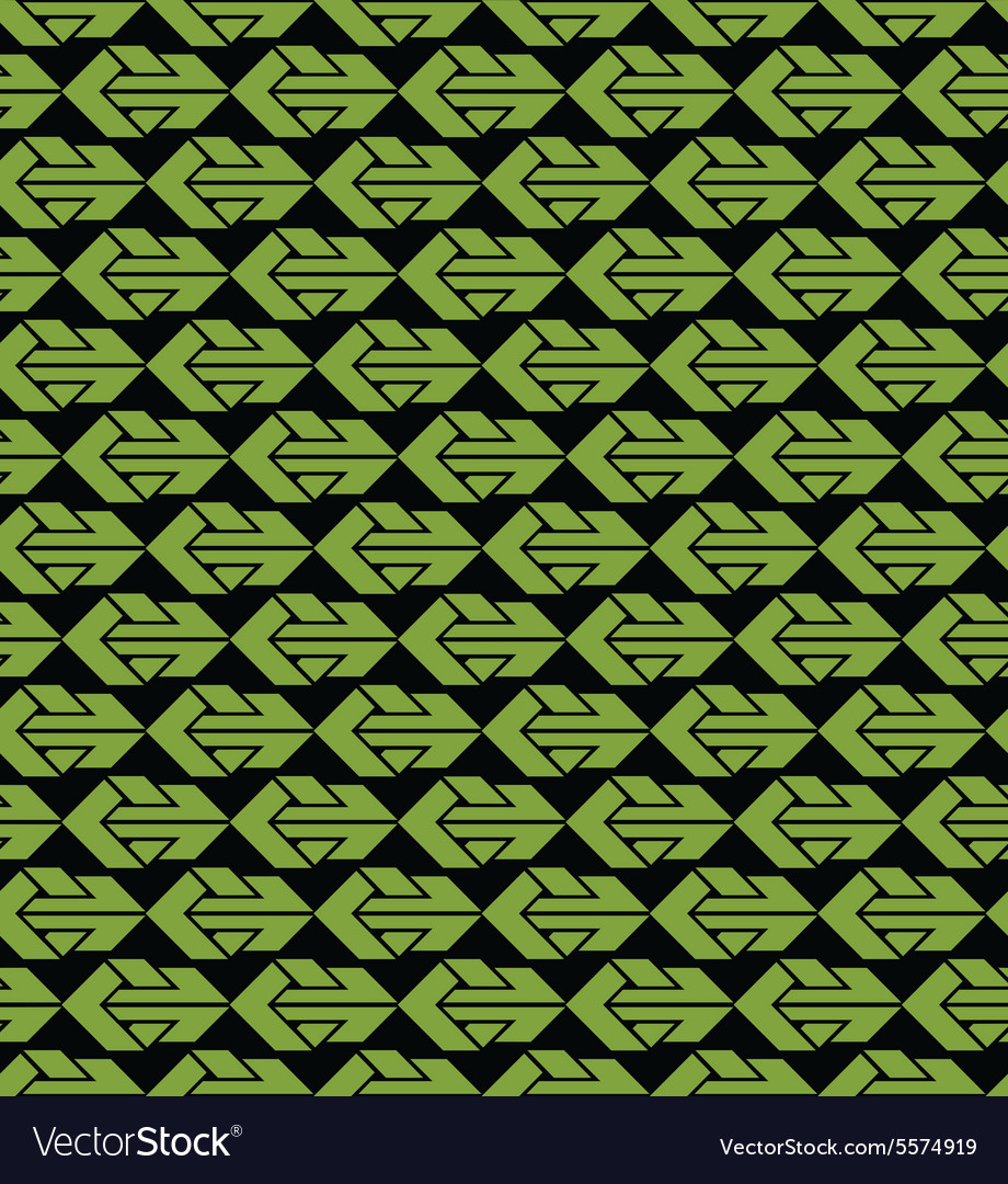 Bright abstract seamless pattern with green arrows