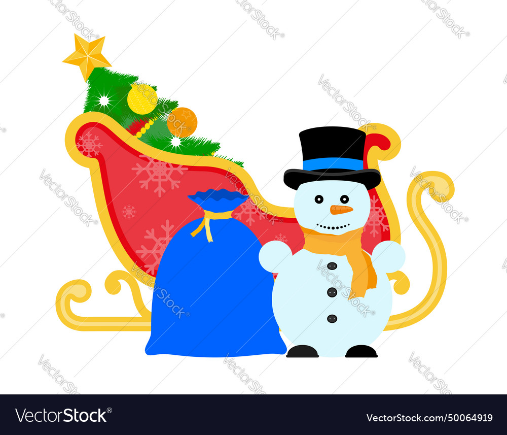 Christmas santa claus sleigh stock Royalty Free Vector Image