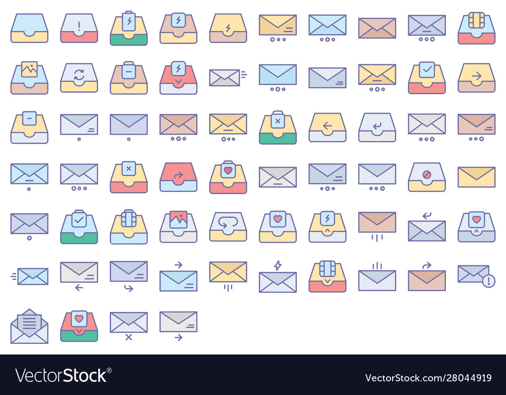 Email and messaging isolated icon every si