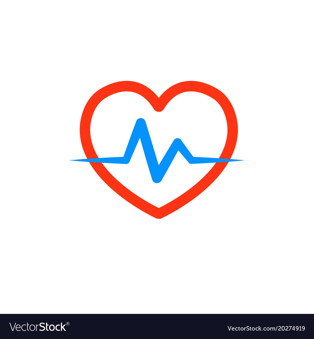 Heart with a cardiogram logo for the clinic