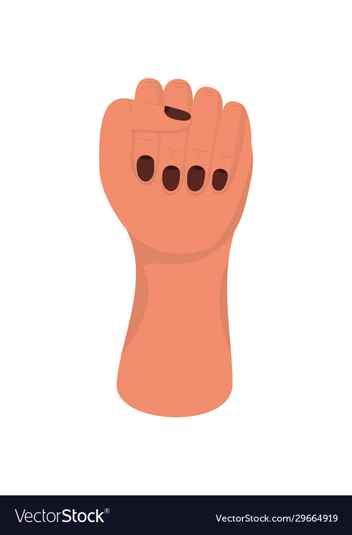 Isolated female fist hand design Royalty Free Vector Image