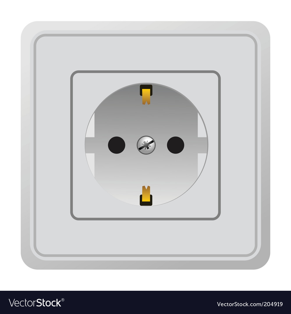Power outlet Royalty Free Vector Image VectorStock