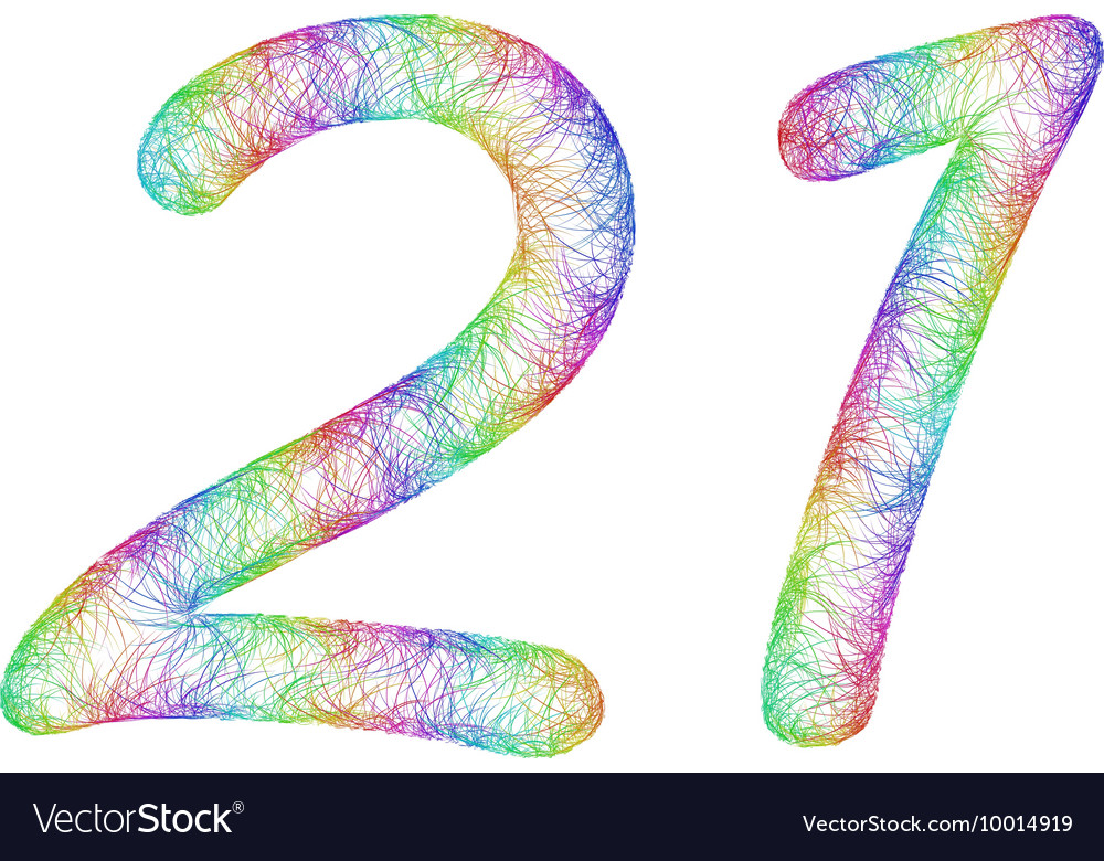 Rainbow sketch font design