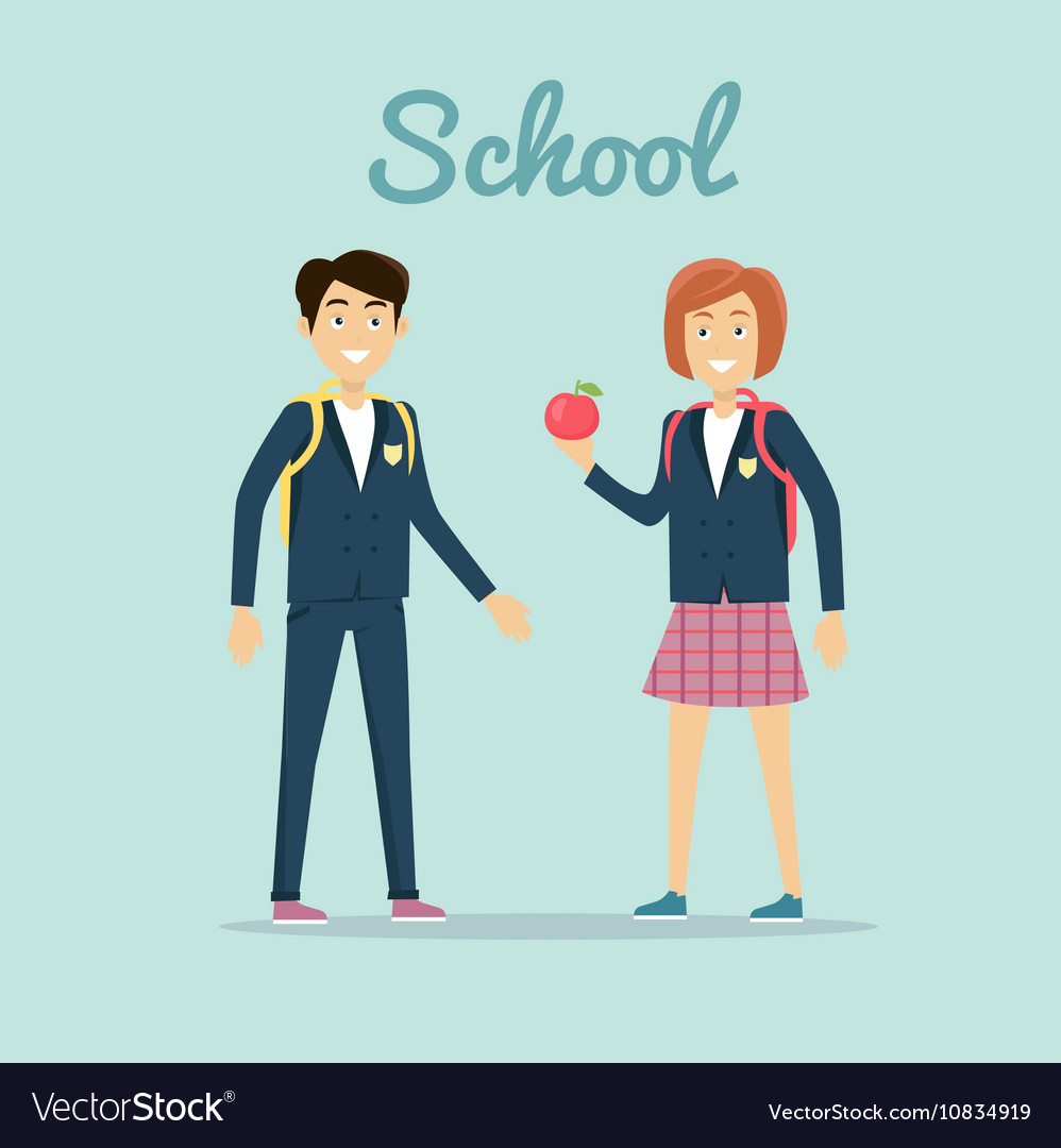 School concept in flat design