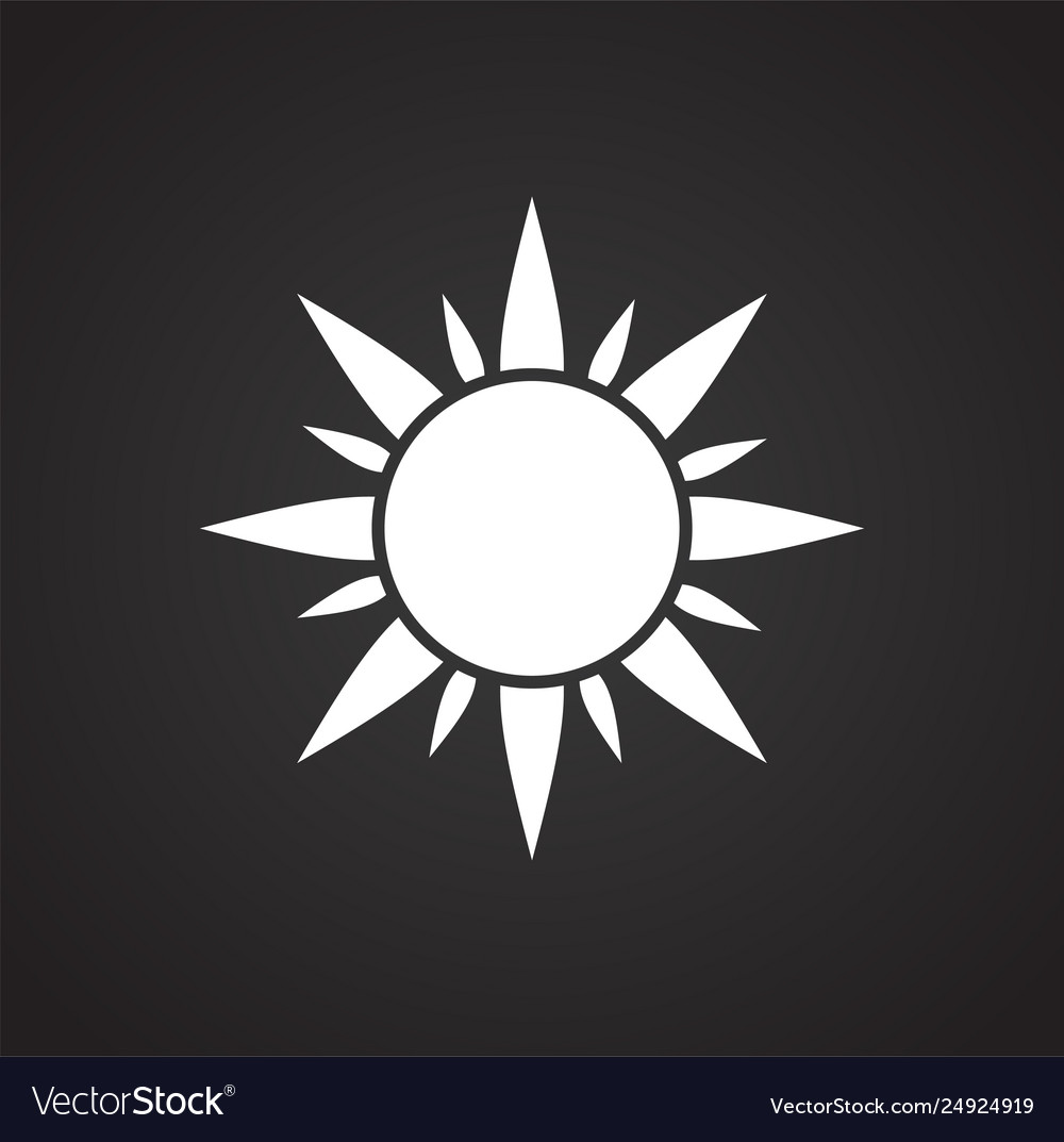 Sun icon on background for graphic and web design vector image Sun icon on background for graphic and web design
