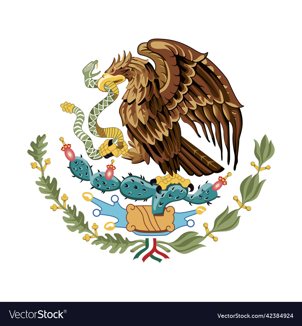 Flag of mexico detail icon Royalty Free Vector Image