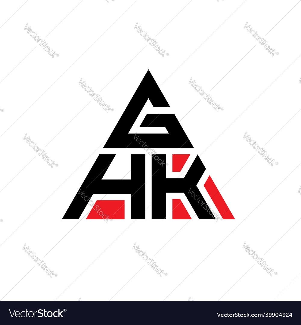 Ghk triangle letter logo design