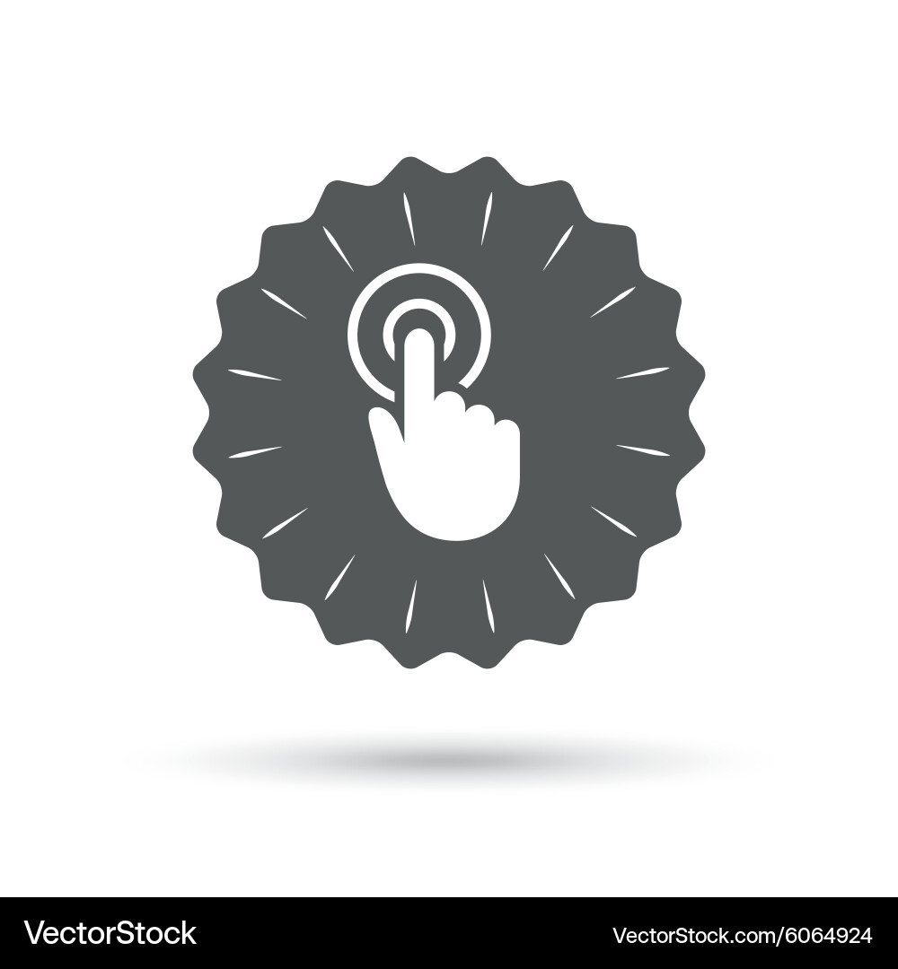 Hand cursor sign icon pointer symbol Royalty Free Vector