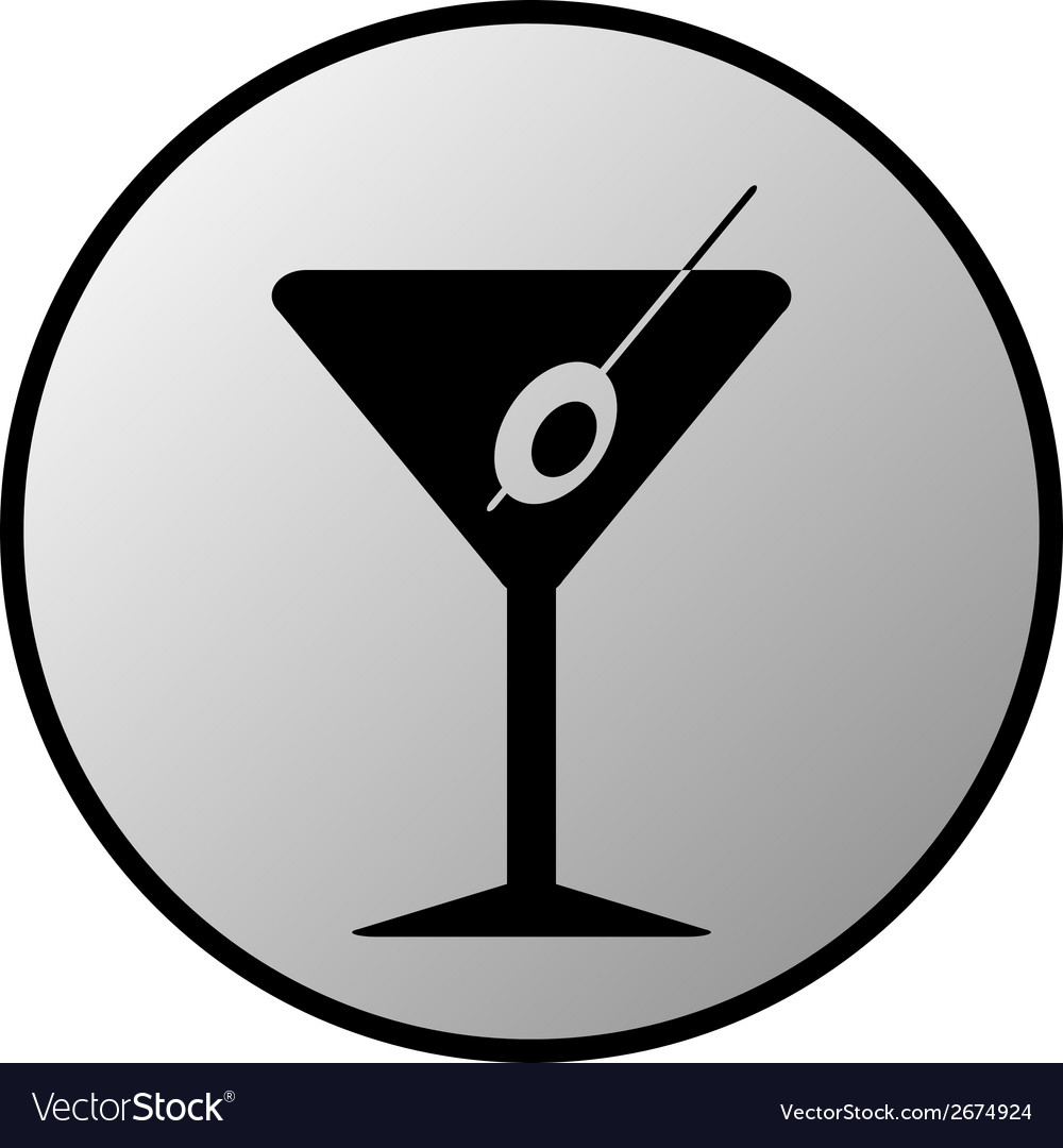 Martini glass button