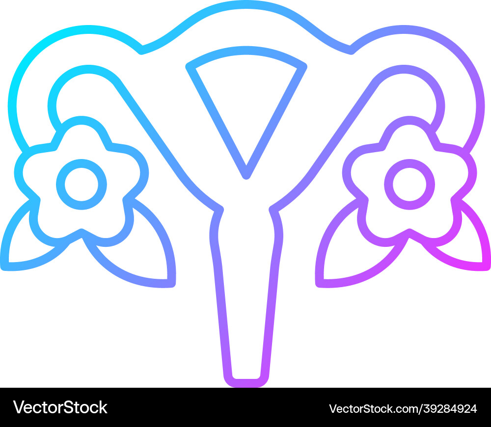 Modern femininity gradient linear icon Royalty Free Vector