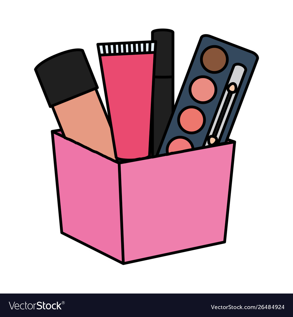 Set make up accessories in box