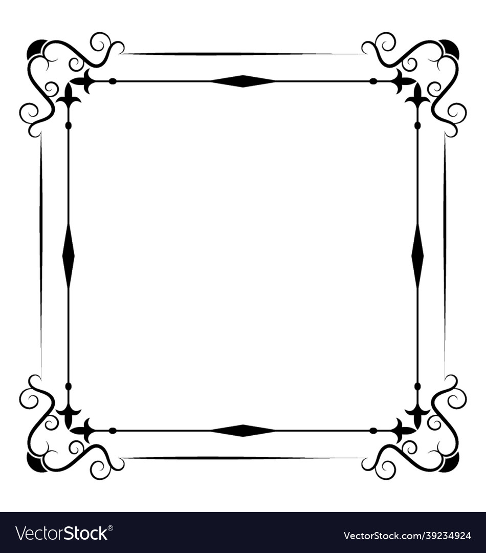 Square frame Royalty Free Vector Image - VectorStock