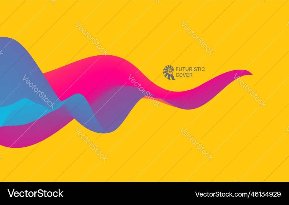 Abstract background with waves dynamic effect Vector Image