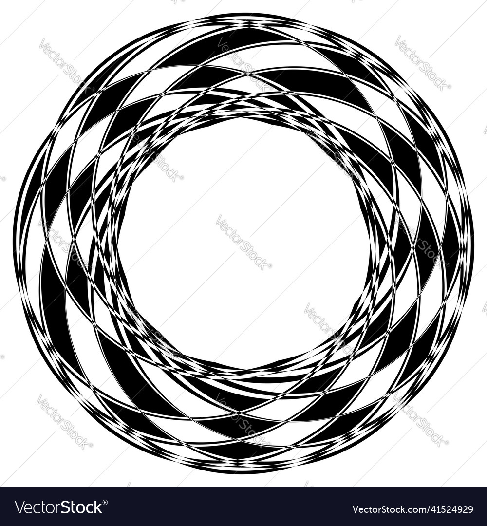 Abstract circular radiating design element vector image Abstract circular radiating design element