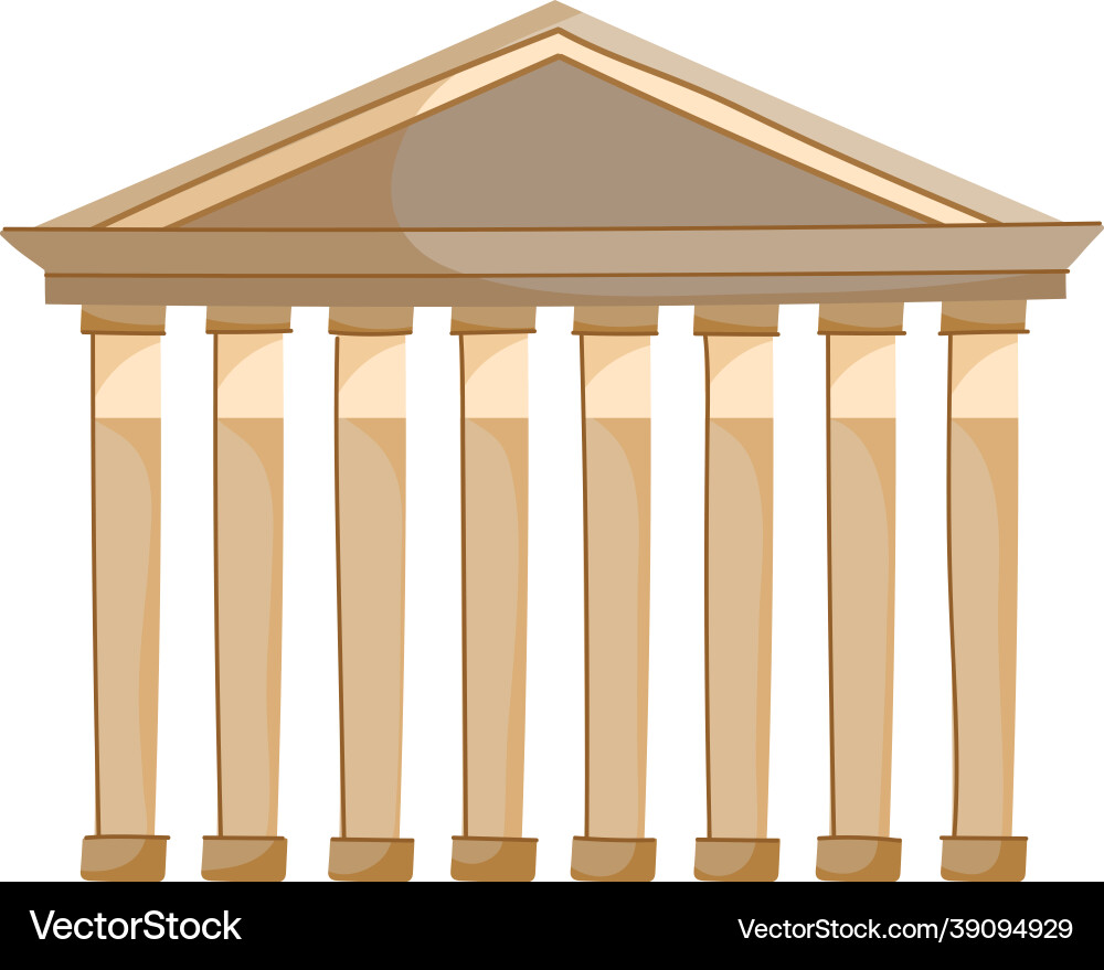 Antique construction building Royalty Free Vector Image