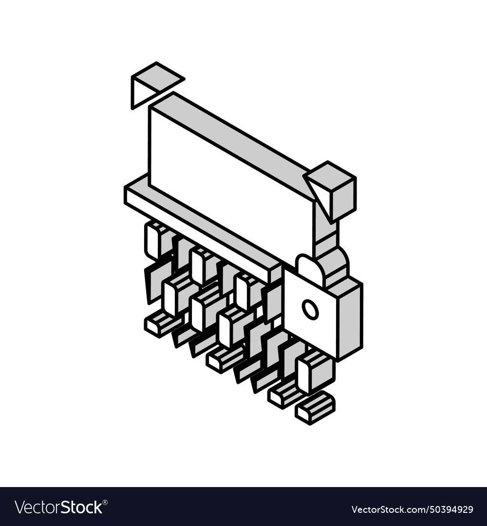 Binary encryption isometric icon