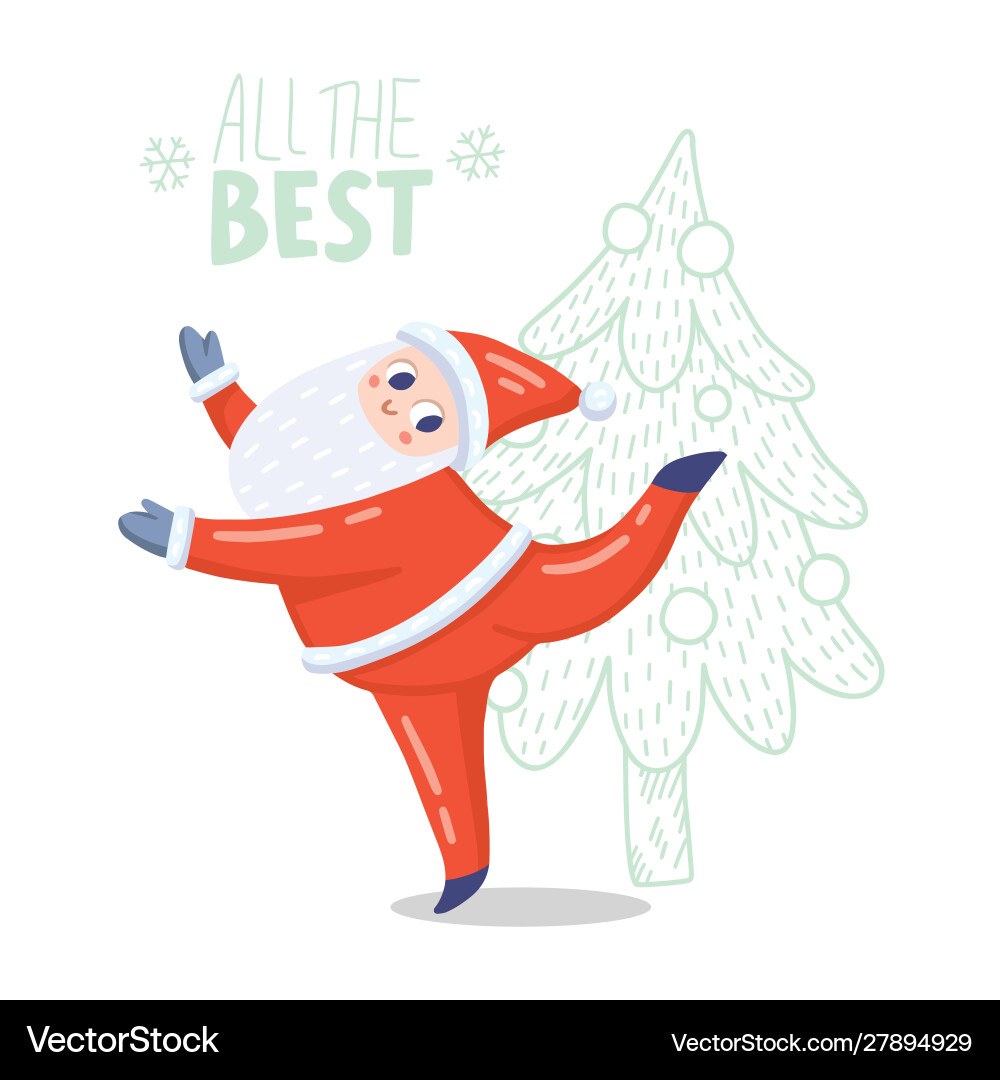 Dancing santa Royalty Free Vector Image - VectorStock