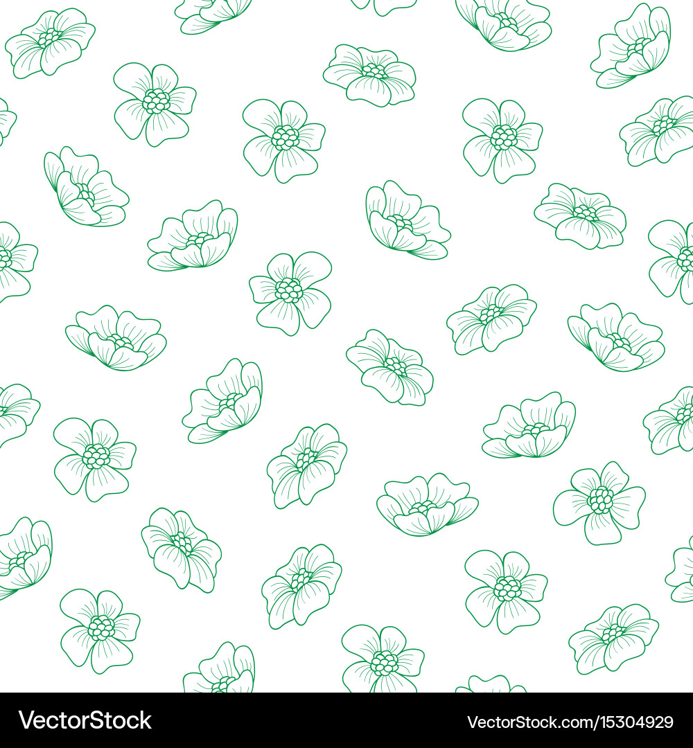 Flower seamless background Royalty Free Vector Image