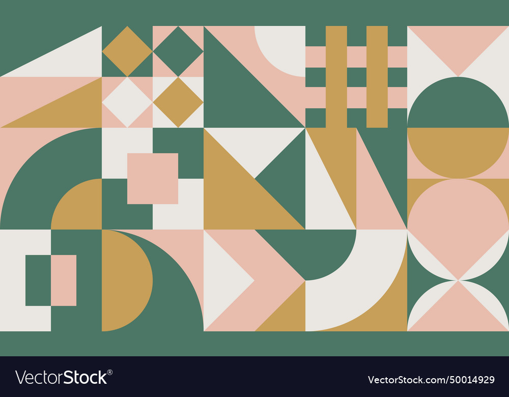 Geometric abstract pattern with simple shapes