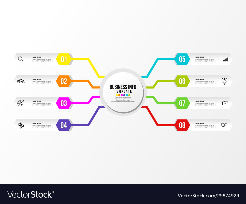 Infographic design template with options steps vector image Infographic design template with options steps