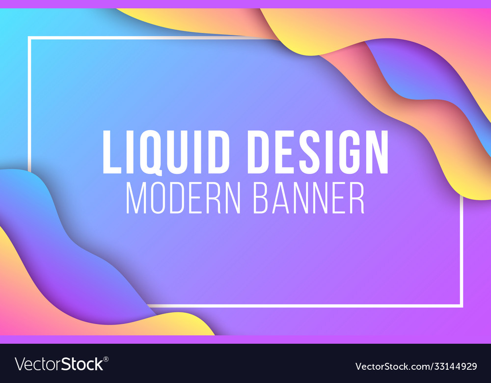 Liquid design banner abstract modern cover