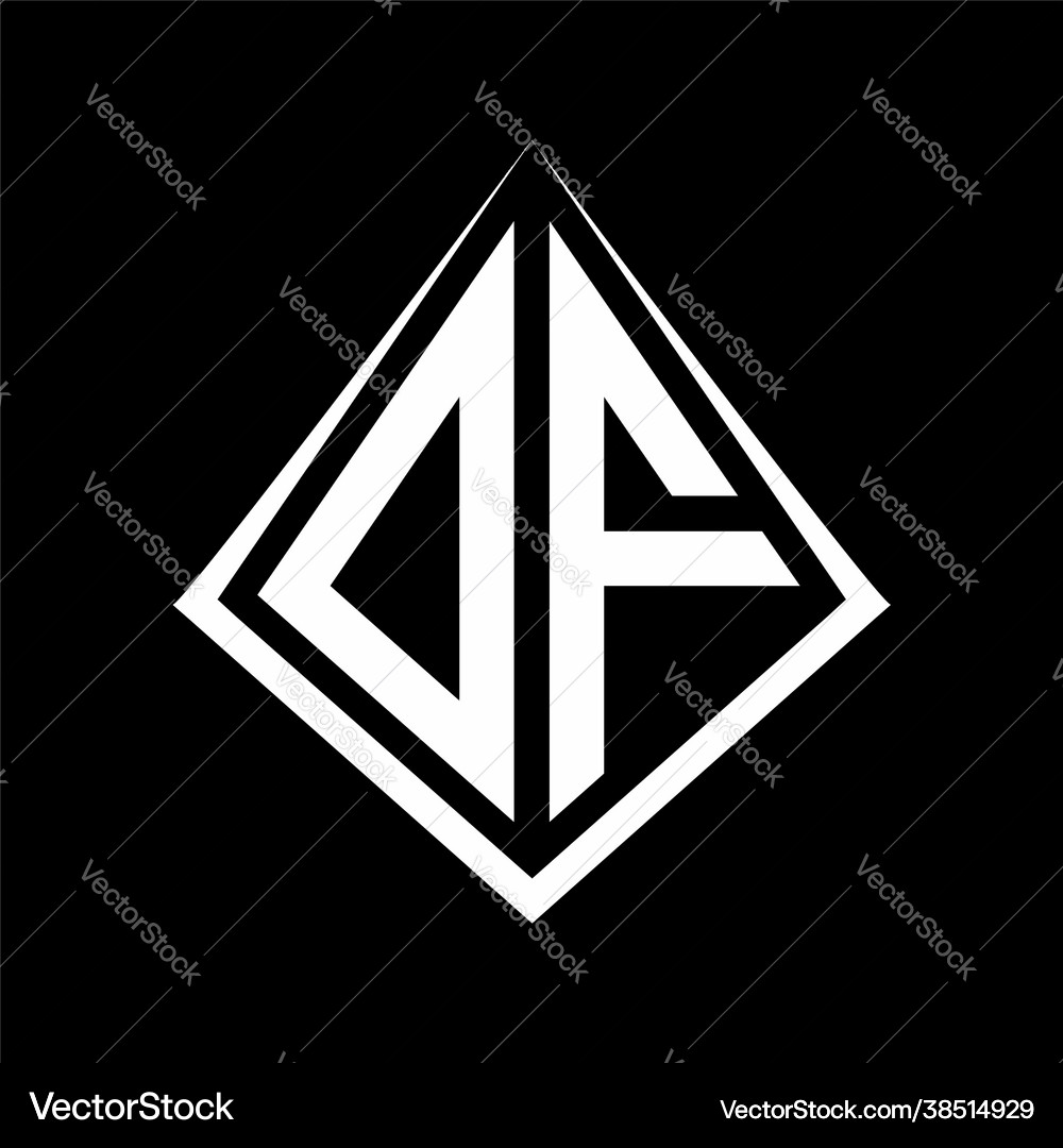 Logo letters monogram with prisma shape design Vector Image