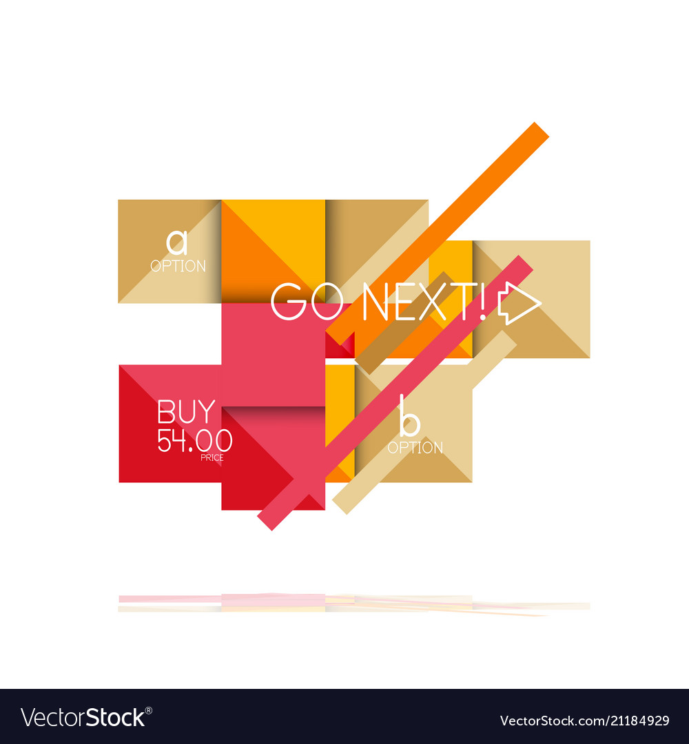 Square option infographic banner data Royalty Free Vector